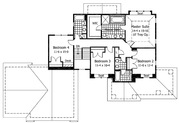 House Plan Design - Country Floor Plan - Upper Floor Plan #51-358