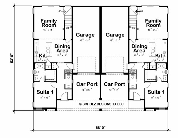 House Blueprint - Modern Floor Plan - Main Floor Plan #20-2534