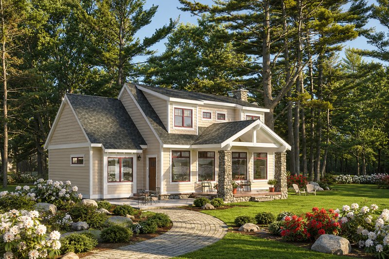 Home Plan - Exterior - Front Elevation 2 for Craftsman House Plan #928-90 - 3 bed, 2 bath