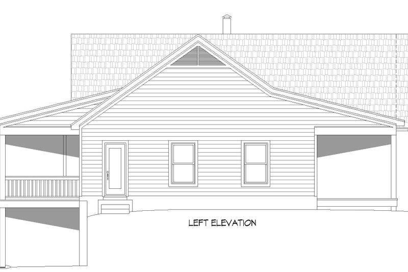 House Blueprint - Exterior - Other Elevation for Country House Plan #932-587 - 2 bed, 2 bath