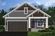 Bungalow Style House Plan - 3 Beds 2 Baths 1319 Sq/Ft Plan #51-1329 