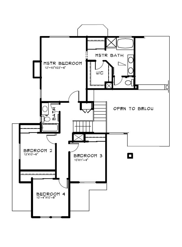 Country Floor Plan - Upper Floor Plan #515-67