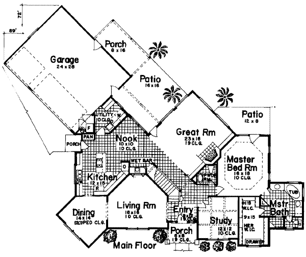 European Floor Plan - Main Floor Plan #52-153