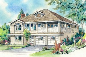 Traditional Exterior - Front Elevation Plan #18-114