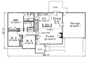 Ranch Style House Plan - 3 Beds 2 Baths 1416 Sq/Ft Plan #57-215 