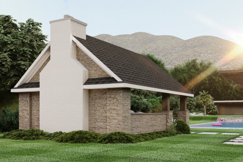 Architectural House Design - Exterior - Rear Elevation for Contemporary House Plan #1064-333, 0 bath