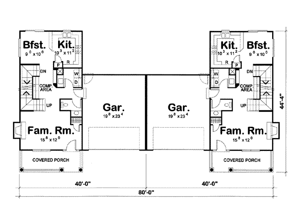 Cottage Floor Plan - Main Floor Plan #20-1343