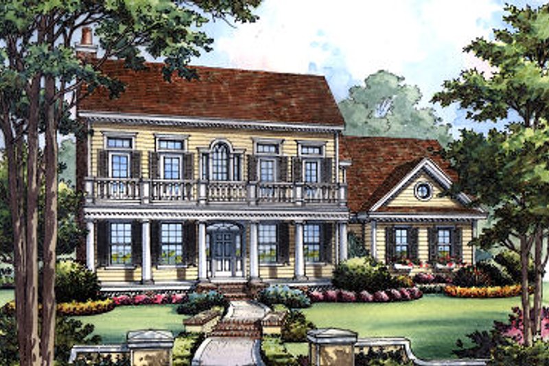 House Blueprint - Classical Exterior - Front Elevation Plan #417-207