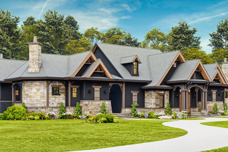 House Design - Exterior - Front Elevation 3 for Craftsman House Plan #54-706 - 4 bed, 4.5 bath