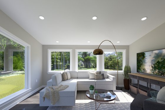 Interior - Family Room 2 for Modern House Plan #1060-381 - 1 bed, 1 bath