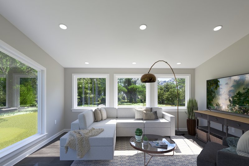 House Plan Design - Interior - Family Room 2 for Modern House Plan #1060-381 - 1 bed, 1 bath