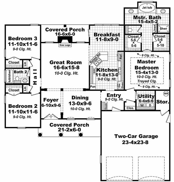 European Floor Plan - Main Floor Plan #21-314