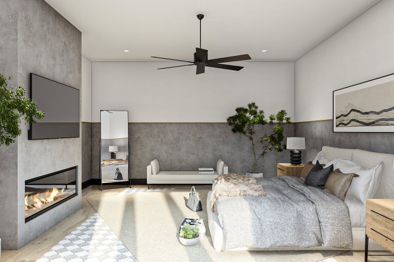 House Plan Design - Interior - Master Bedroom for Barndominium House Plan #455-542 - 3 bed, 4.5 bath