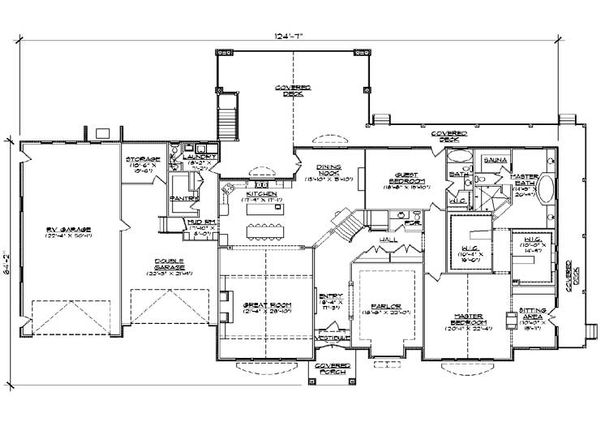 Home Plan - European Floor Plan - Main Floor Plan #5-348