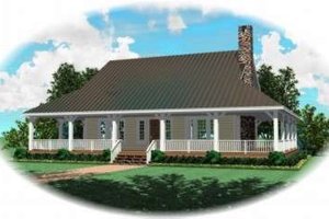 Country Exterior - Front Elevation Plan #81-822