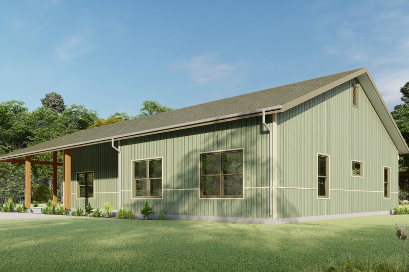 House Plan Design - Exterior - Other Elevation 3 for Barndominium House Plan #1092-33 - 3 bed, 2 bath