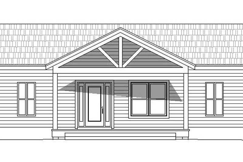 Dream House Plan - Exterior - Front Elevation 3 for Adobe / Southwestern House Plan #932-119 - 4 bed, 3.5 bath