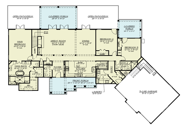 Farmhouse Floor Plan - Main Floor Plan #119-445