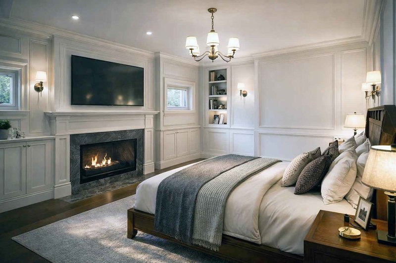 House Blueprint - Interior - Master Bedroom for Bungalow House Plan #1101-68 - 3 bed, 3.5 bath