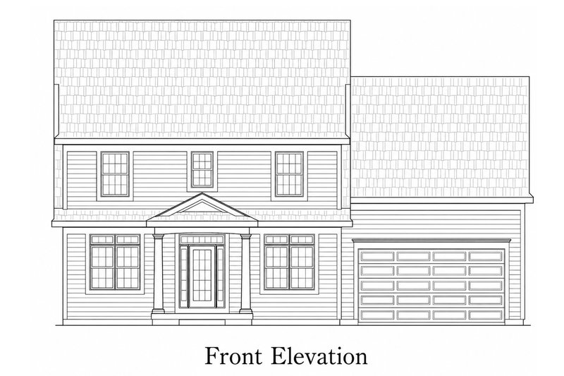 Dream House Plan - Exterior - Front Elevation 3 for Colonial House Plan #20-2249 - 3 bed, 2.5 bath