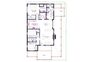 Floor Plan - Main Floor for Barndominium House Plan #1115-10 - 3 bed, 2.5 bath