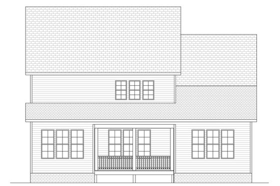 Exterior - Rear Elevation for Craftsman House Plan #1080-27 - 5 bed, 4 bath