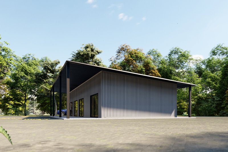 Dream House Plan - Exterior - Other Elevation 2 for Barndominium House Plan #1107-13 - 1 bed, 1.5 bath