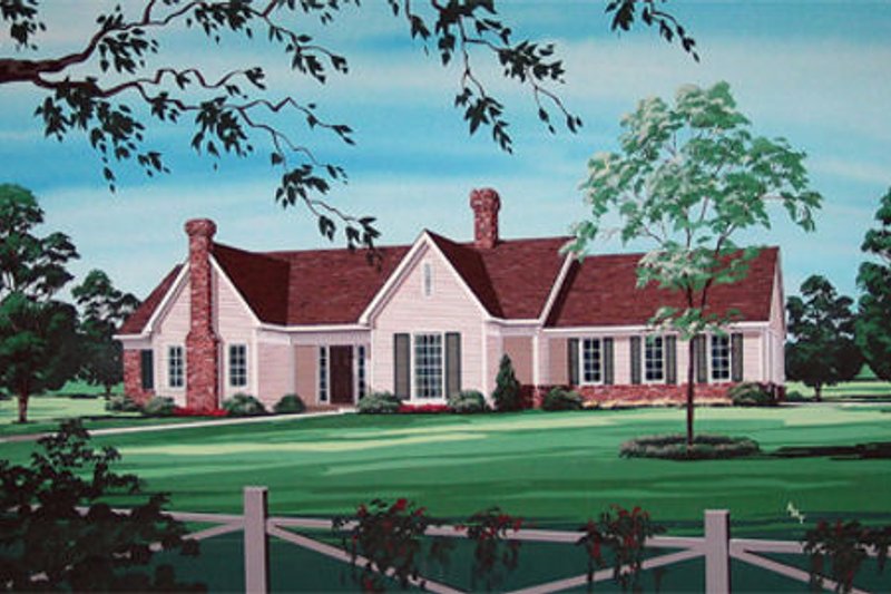 Home Plan - Country Exterior - Front Elevation Plan #45-348