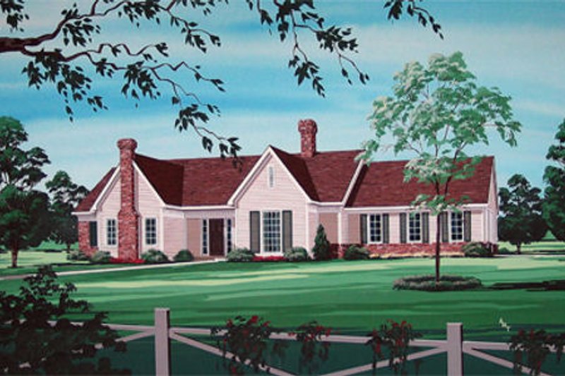 Dream House Plan - Country Exterior - Front Elevation Plan #45-348