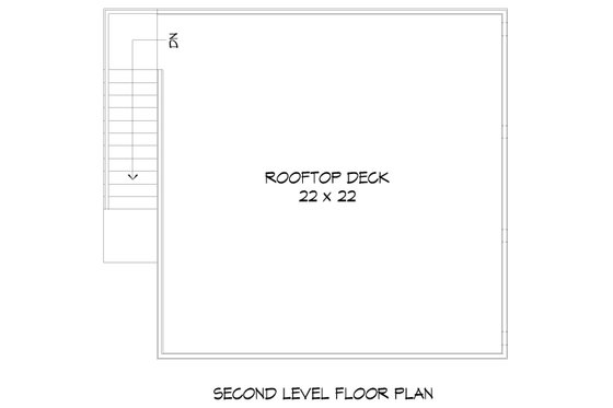 Floor Plan - Upper Floor for Contemporary House Plan #932-956, 0 bath