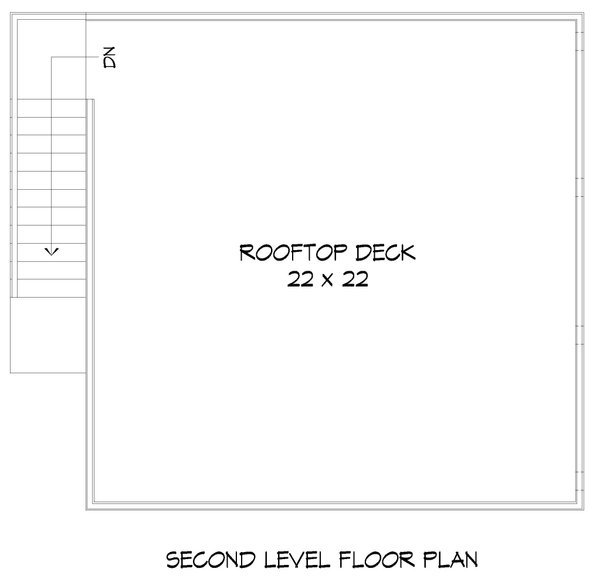 Contemporary Floor Plan - Upper Floor Plan #932-956