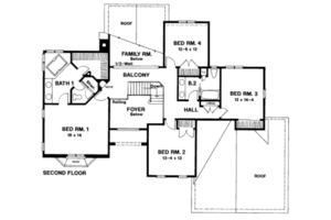 Floor Plan - Upper Floor for Traditional House Plan #328-118 - 4 bed, 2.5 bath