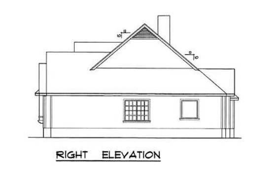 Exterior - Other Elevation 1 for Country House Plan #40-120 - 4 bed, 2 bath