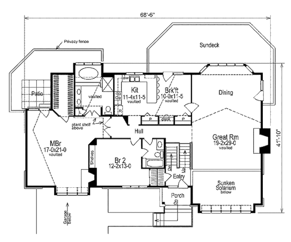House Design - Modern Floor Plan - Main Floor Plan #57-296