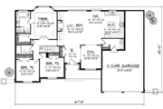 House Plan - 3 Beds 2 Baths 1810 Sq/Ft Plan #70-615 