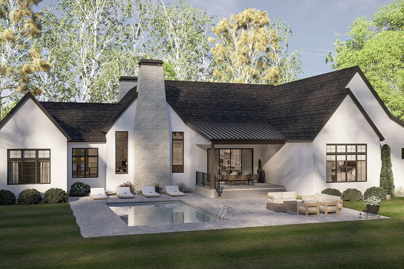 Architectural House Design - Exterior - Rear Elevation for Cottage House Plan #455-784 - 3 bed, 2.5 bath