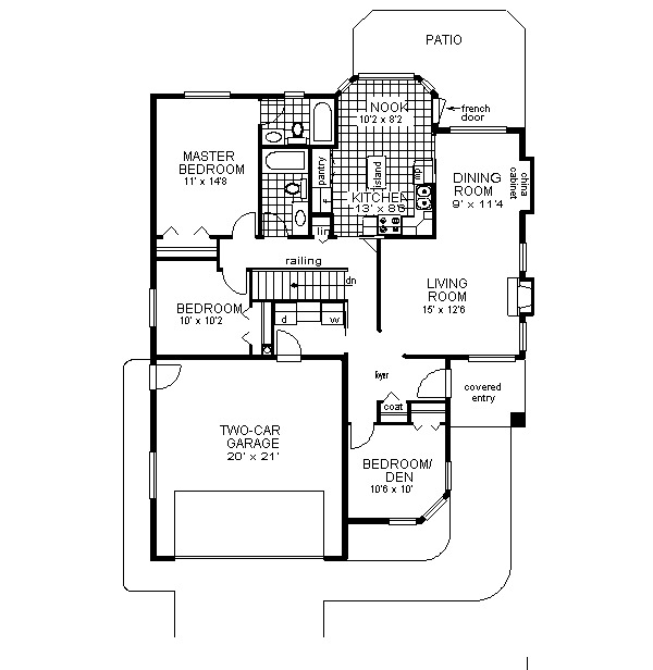Home Plan - Traditional Floor Plan - Main Floor Plan #18-182