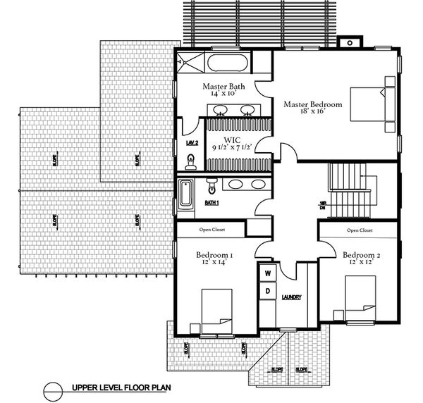 Architectural House Design - Traditional Floor Plan - Upper Floor Plan #497-20