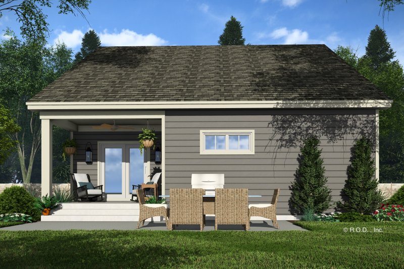 Dream House Plan - Exterior - Rear Elevation for Bungalow House Plan #51-1340 - 4 bed, 3 bath