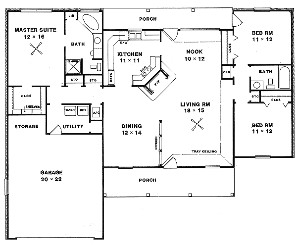 House Plan Design - European Floor Plan - Main Floor Plan #14-125