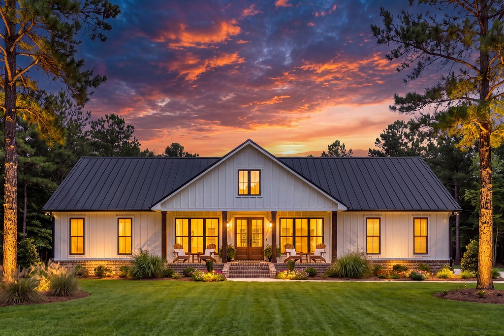 Exterior - Front Elevation 5 for Barndominium House Plan #430-451 - 3 bed, 2 bath