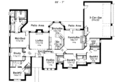 European Style House Plan - 5 Beds 3 Baths 2858 Sq/Ft Plan #310-187 