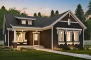 Farmhouse Style House Plan - 3 Beds 2.5 Baths 1457 Sq/Ft Plan #51-1390 Exterior 