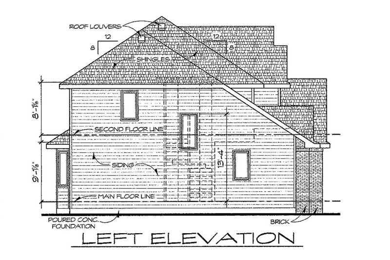 Dream House Plan - Exterior - Other Elevation for Traditional House Plan #20-2113 - 4 bed, 2.5 bath