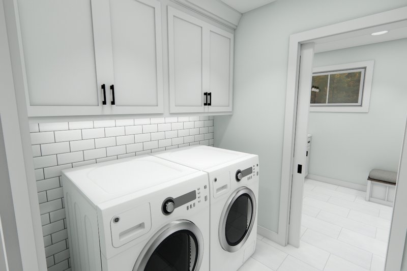 House Blueprint - Interior - Laundry 1 for Bungalow House Plan #51-1352 - 4 bed, 2.5 bath