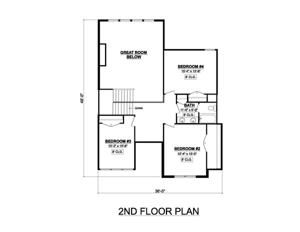 Modern Floor Plan - Upper Floor Plan #1089-18