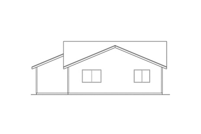 House Plan Design - Exterior - Rear Elevation for Ranch House Plan #124-303 - 3 bed, 2 bath