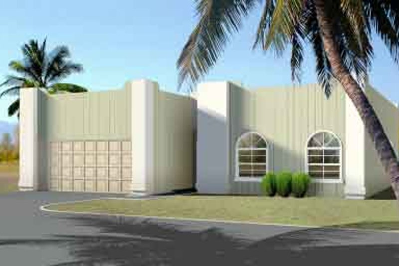 Dream House Plan - Adobe / Southwestern Exterior - Front Elevation Plan #1-990