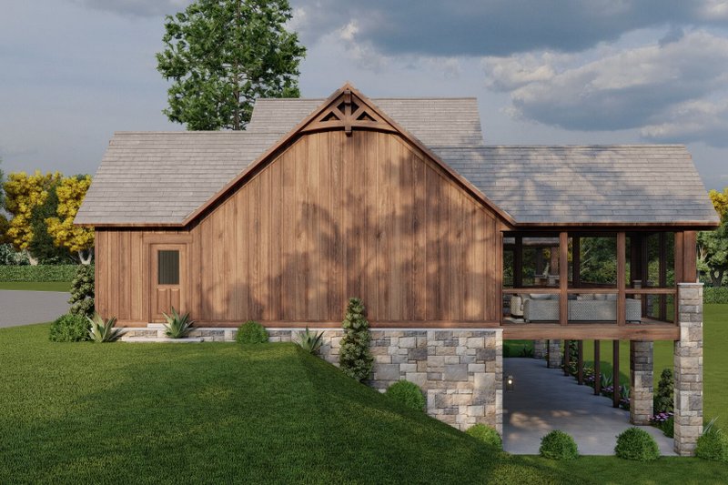 House Design - Exterior - Other Elevation 1 for Ranch House Plan #923-88 - 3 bed, 3.5 bath