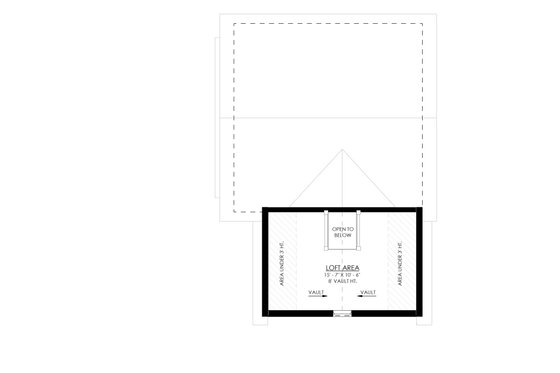 Floor Plan - Upper Floor for Farmhouse House Plan #1114-107, 1 bath